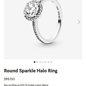 Round Sparkle Halo Ring